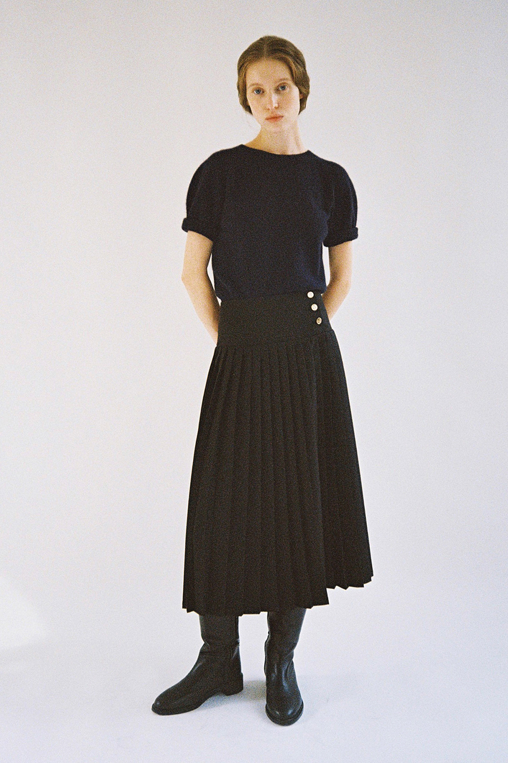 Franc Pleated Skirt (black)